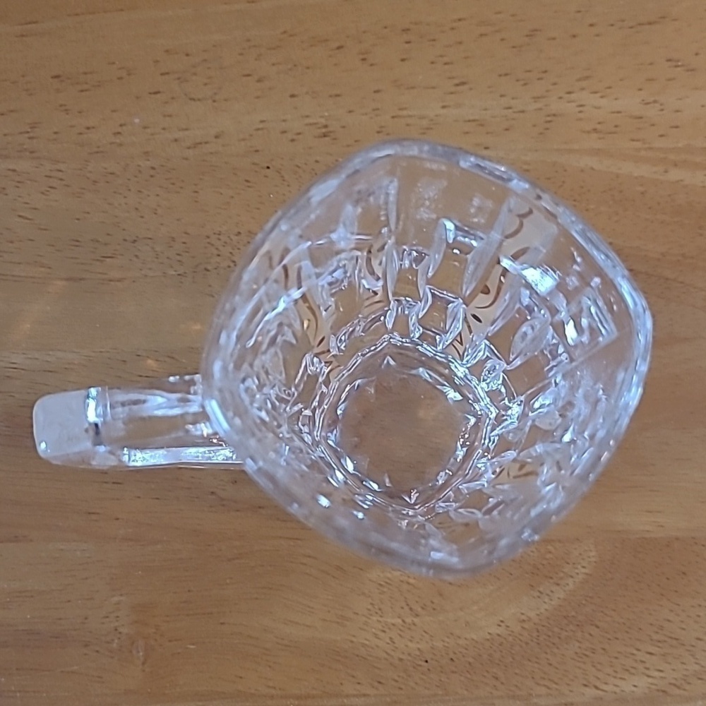 STUNNING Clear Glass Demitasse Mugs With Gold Tone Detail, Set of 6 Mugs - Picture 11 of 16